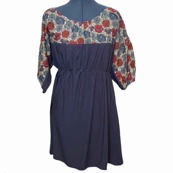a’reve Dress Blue with Flower Print - Picture 1 of 7